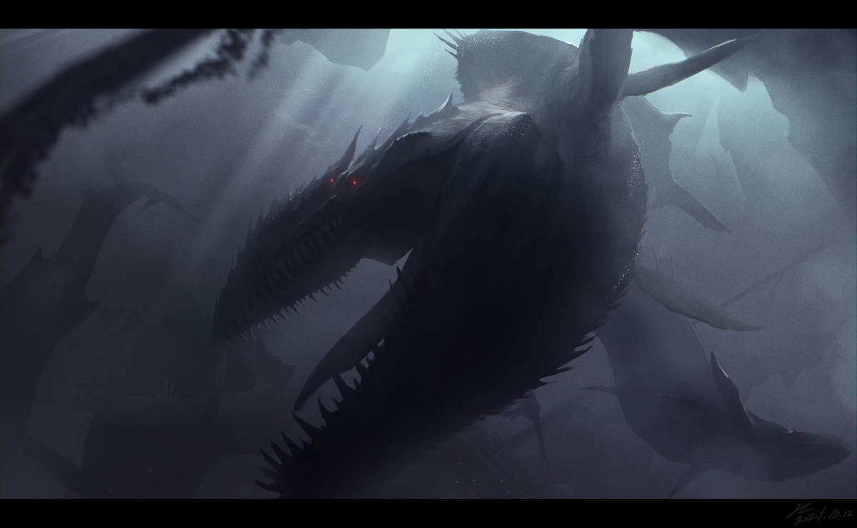 This is a pixiv picture whose title is リュウグウミカドクジラ.