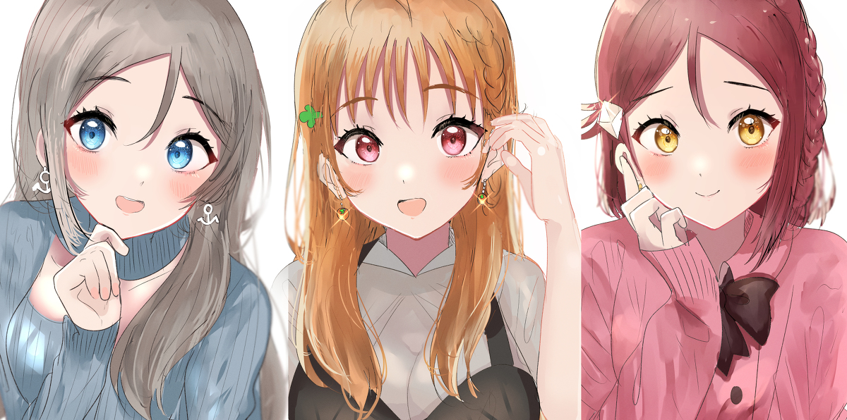 This is a pixiv picture whose title is もしAqoursの2年生が大学生になったら.