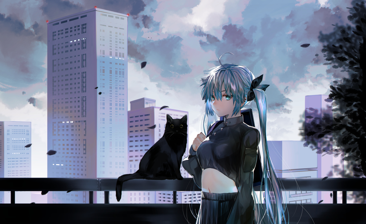 This is a pixiv picture whose title is 殺し屋ミクさん.