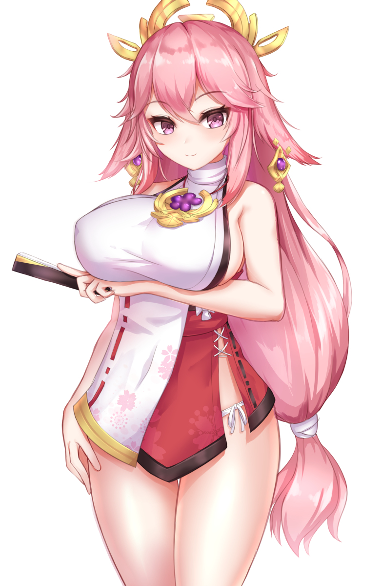 This is a pixiv picture whose title is 现代巫女.