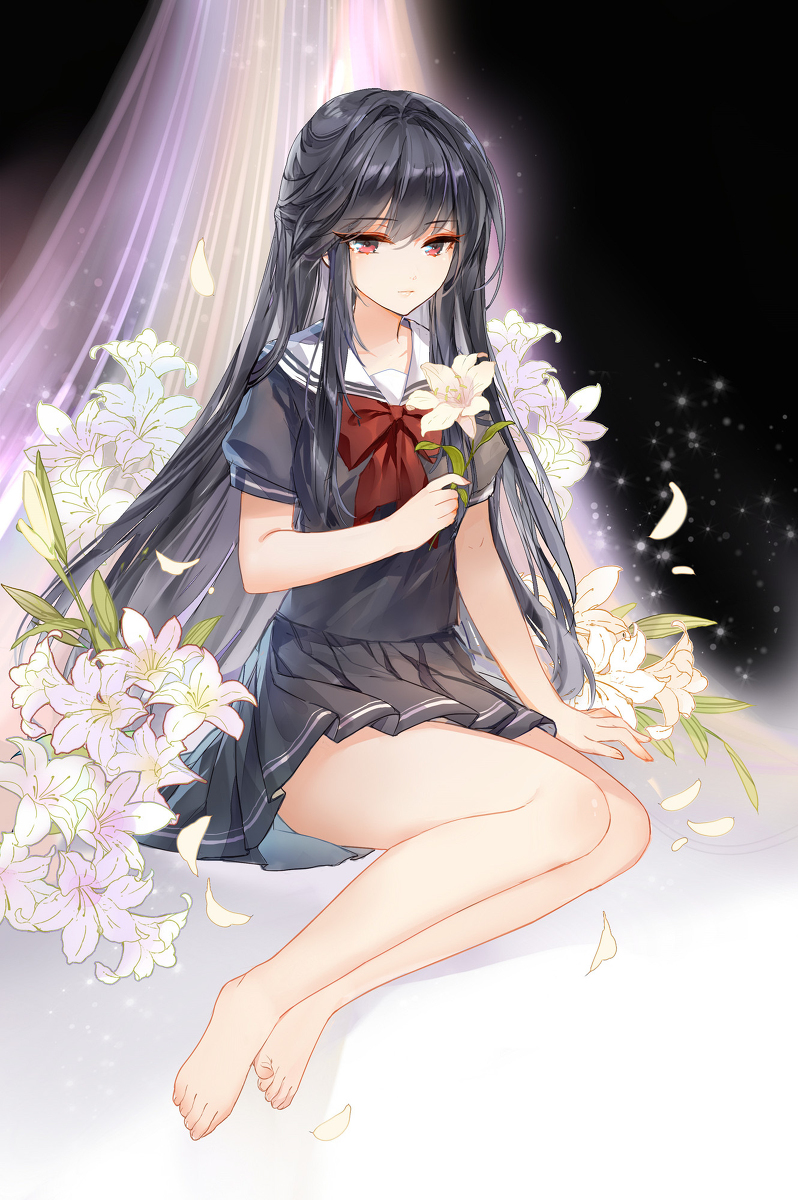 This is a pixiv picture whose title is 百合.