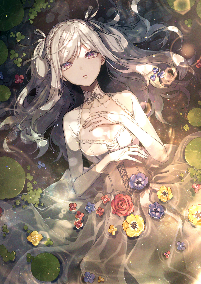 This is a pixiv picture whose title is Ophelia.