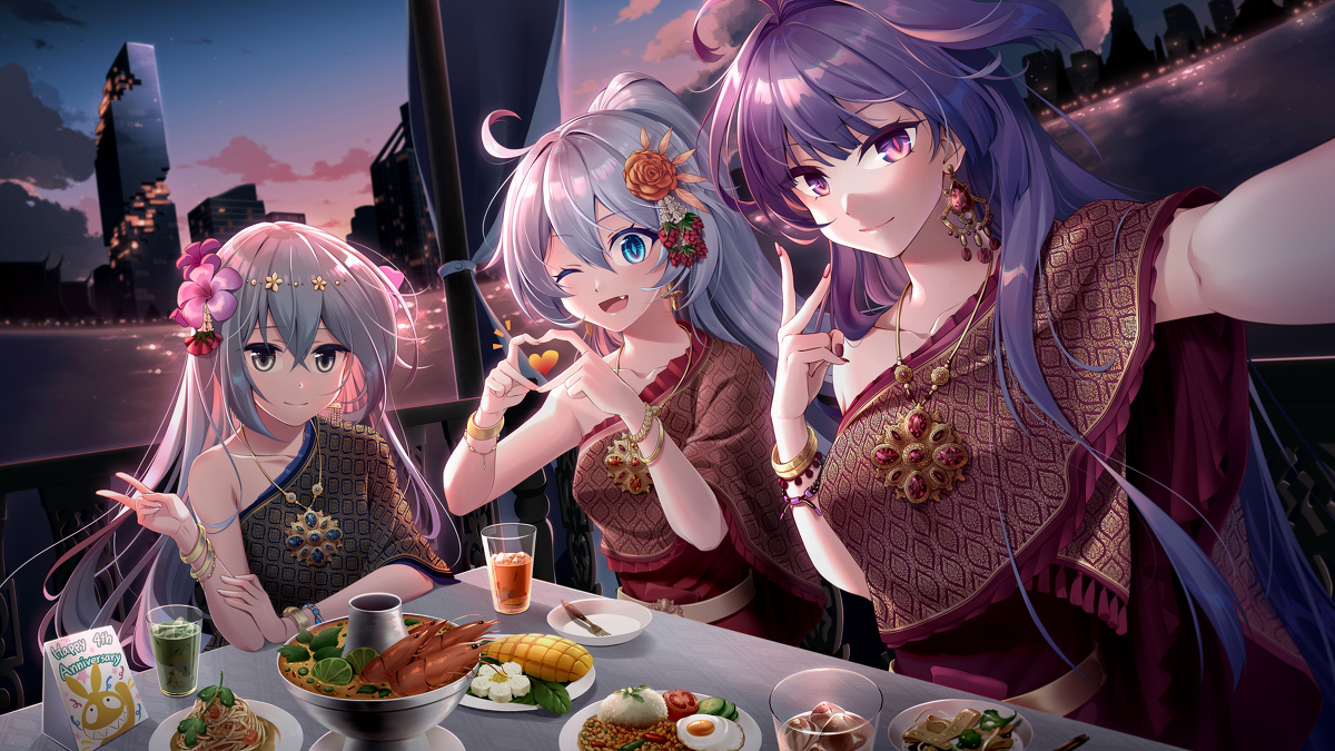 This is a pixiv picture whose title is Honkai3rd 4th Anniversary.