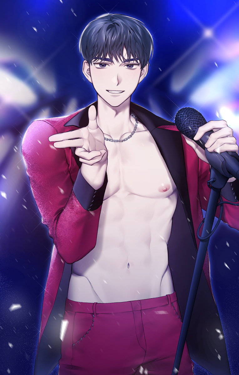 This is a pixiv picture whose title is やせすぎアイドル少年.