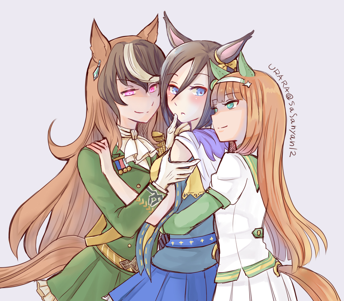 This is a pixiv picture whose title is 仲良し争奪戦.