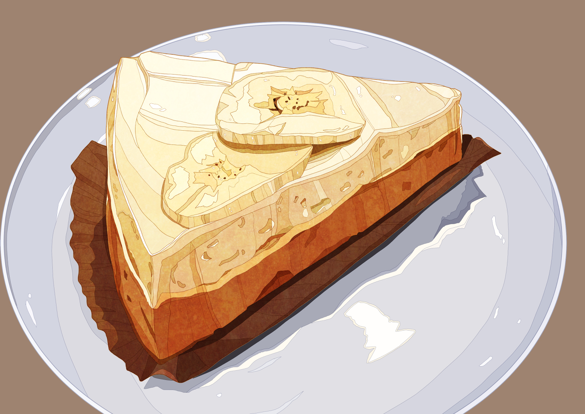 This is a pixiv picture whose title is バナナアーモンドミルクケーキ.