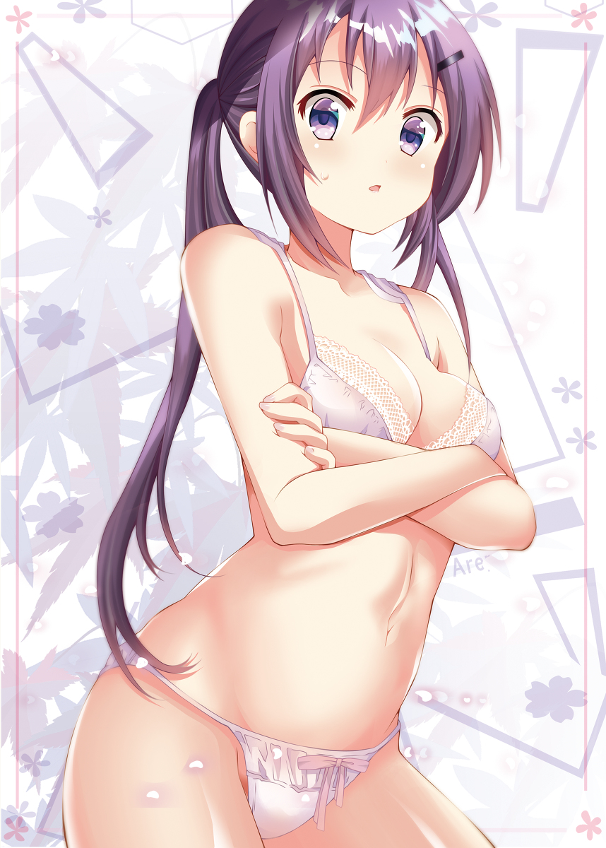 This is a pixiv picture whose title is 下着姿を見られたリゼさん.