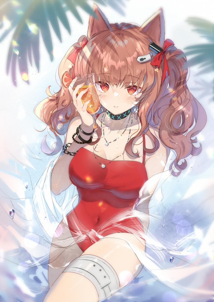 This is a pixiv picture whose title is summer waifu.