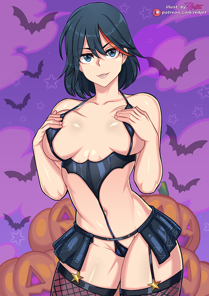 This is a pixiv picture whose title is 纏 流子 Halloween.