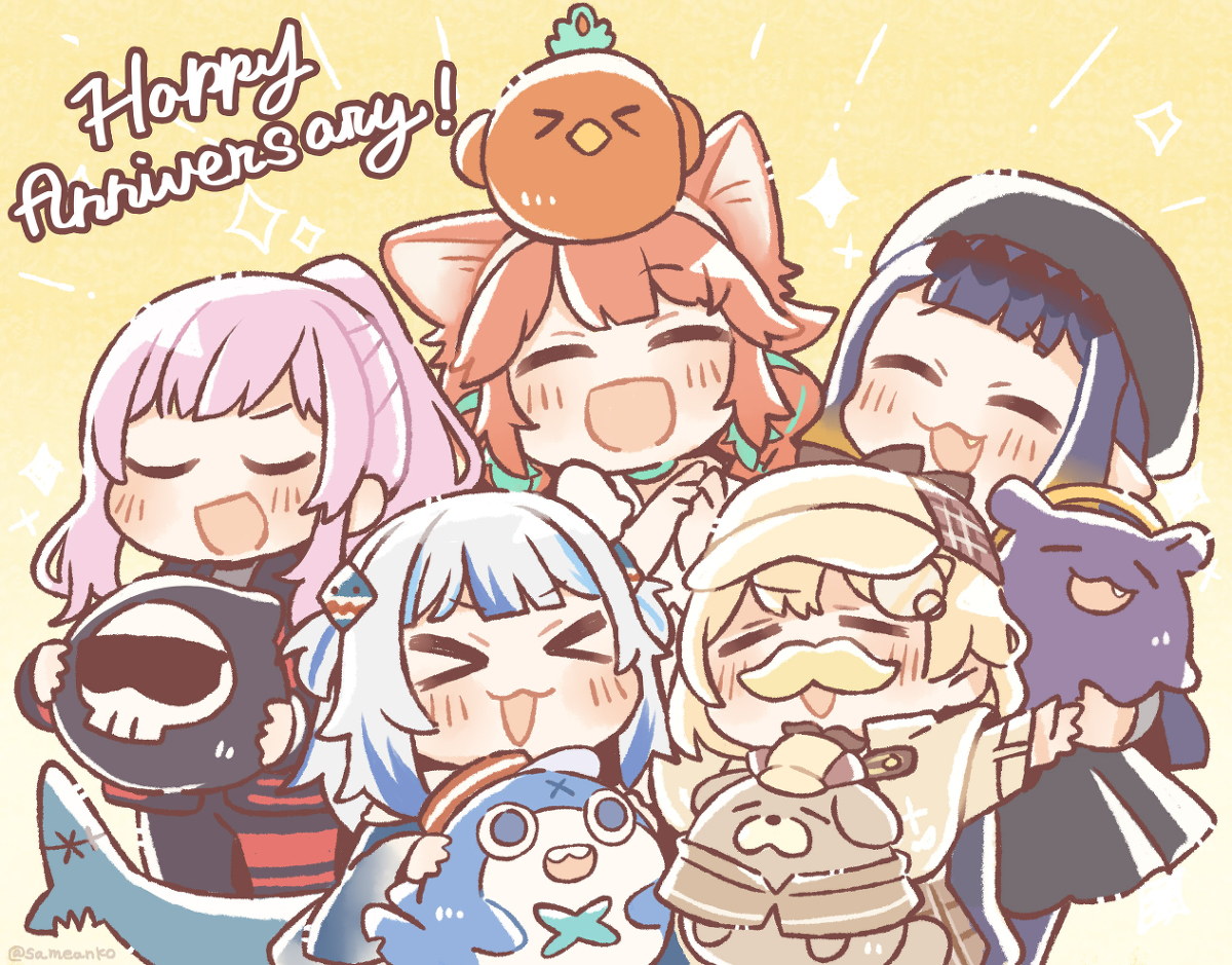 This is a pixiv picture whose title is ✨🦈💀🐔🔎🐙✨.
