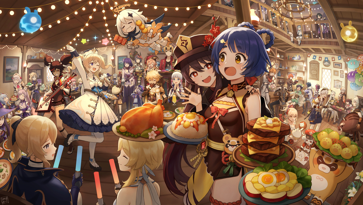 This is a pixiv picture whose title is 今日はみんなでお祝いだっ！.