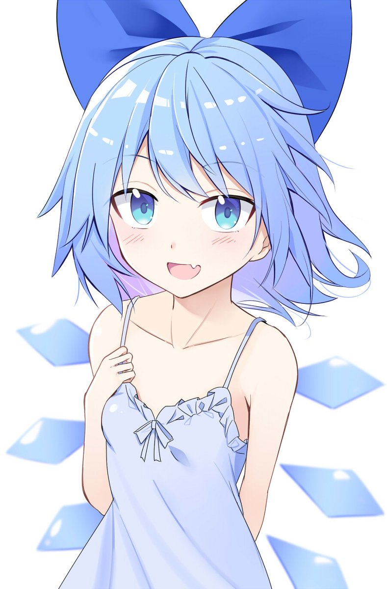 This is a pixiv picture whose title is チルノ『似合う…？』.