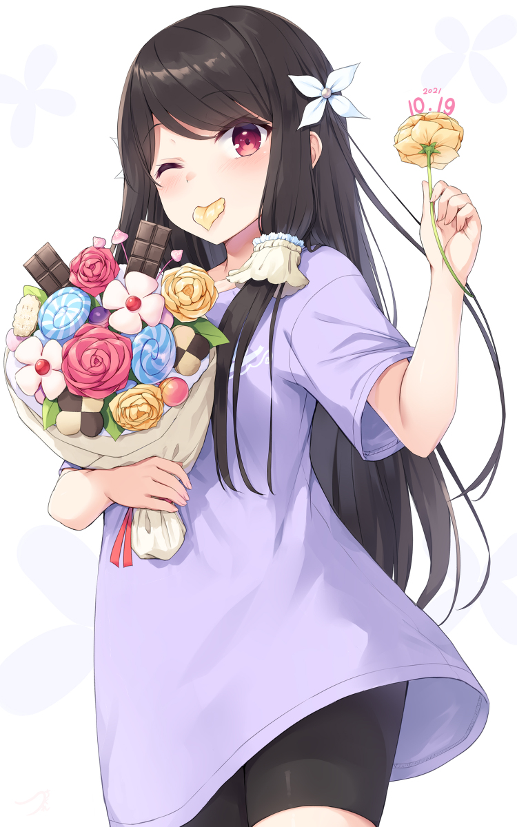 This is a pixiv picture whose title is 食べられる花束.