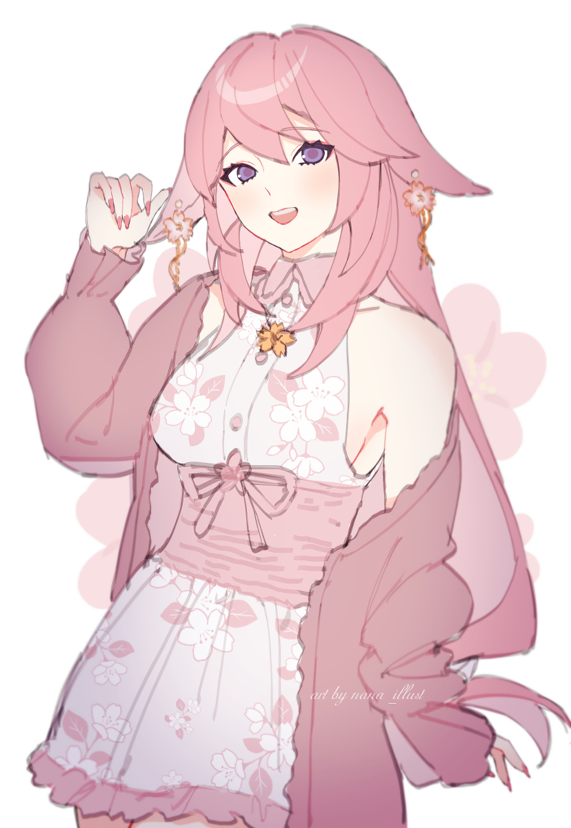 This is a pixiv picture whose title is Yae Miko in casual outfit.