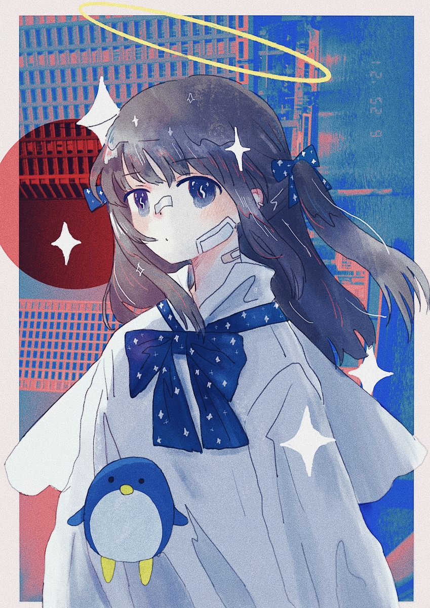 This is a pixiv picture whose title is 泣かない.