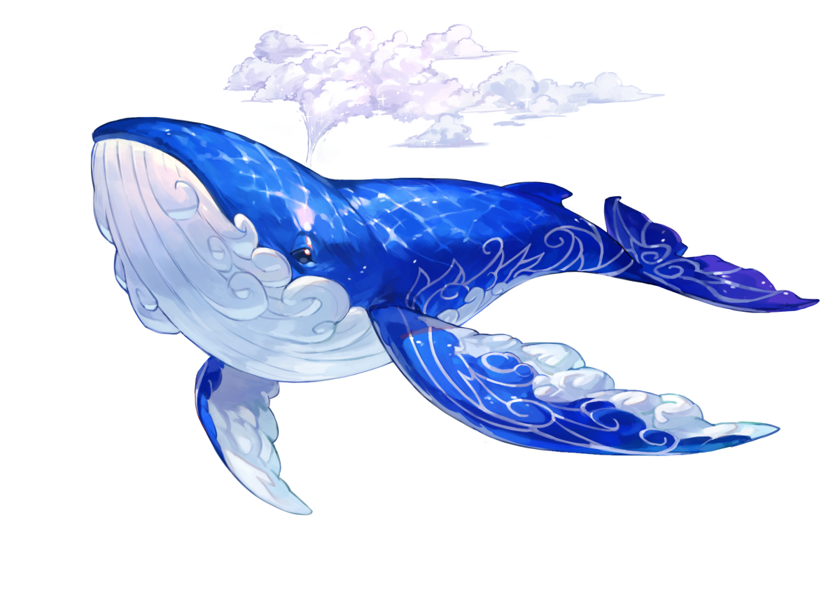 This is a pixiv picture whose title is 歯車の塔の探空士:探空士と黒煙の軌跡『ソラクジラ』『巨大飛翔イカ.