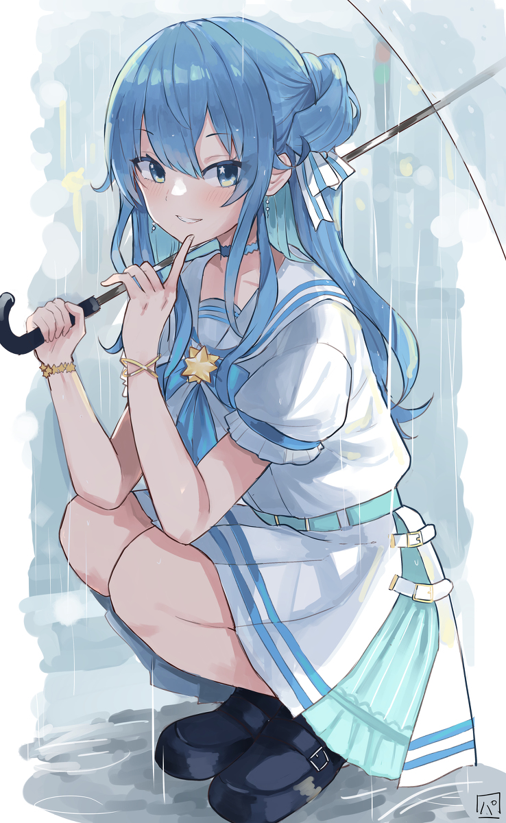 This is a pixiv picture whose title is 雨.