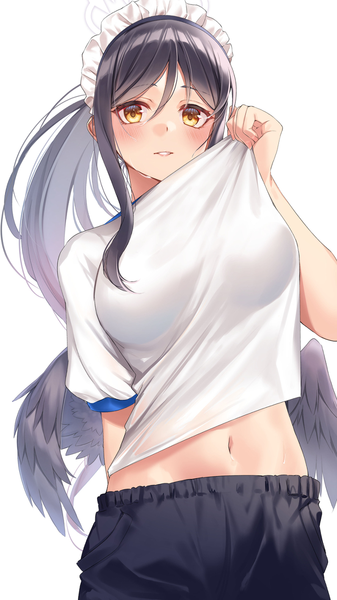 This is a pixiv picture whose title is がんばる堕天使メイドは好きですか？.