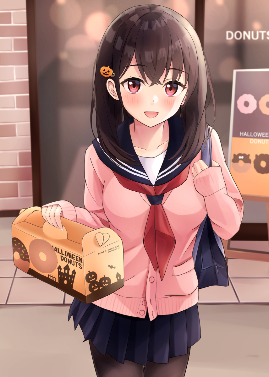 This is a pixiv picture whose title is 「どこで食べる？」.