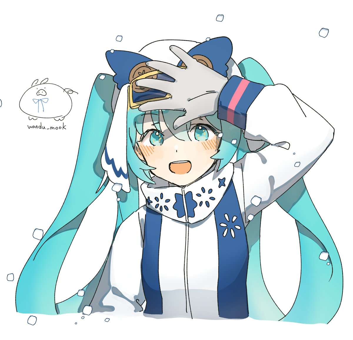 This is a pixiv picture whose title is snow miku 2016.