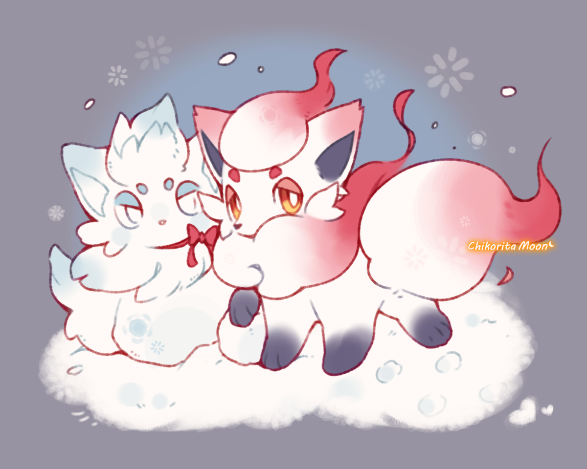 This is a pixiv picture whose title is Hisuian Zorua.