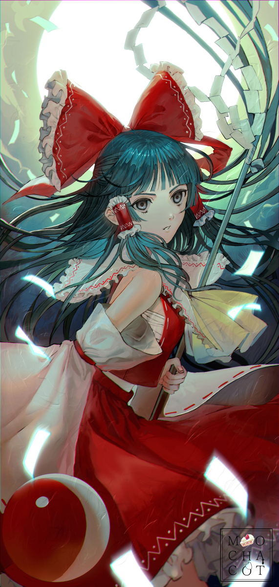 This is a pixiv picture whose title is 霊夢ちゃんす.