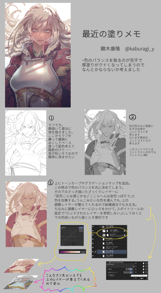 This is a pixiv picture whose title is くどくならない塗り方.