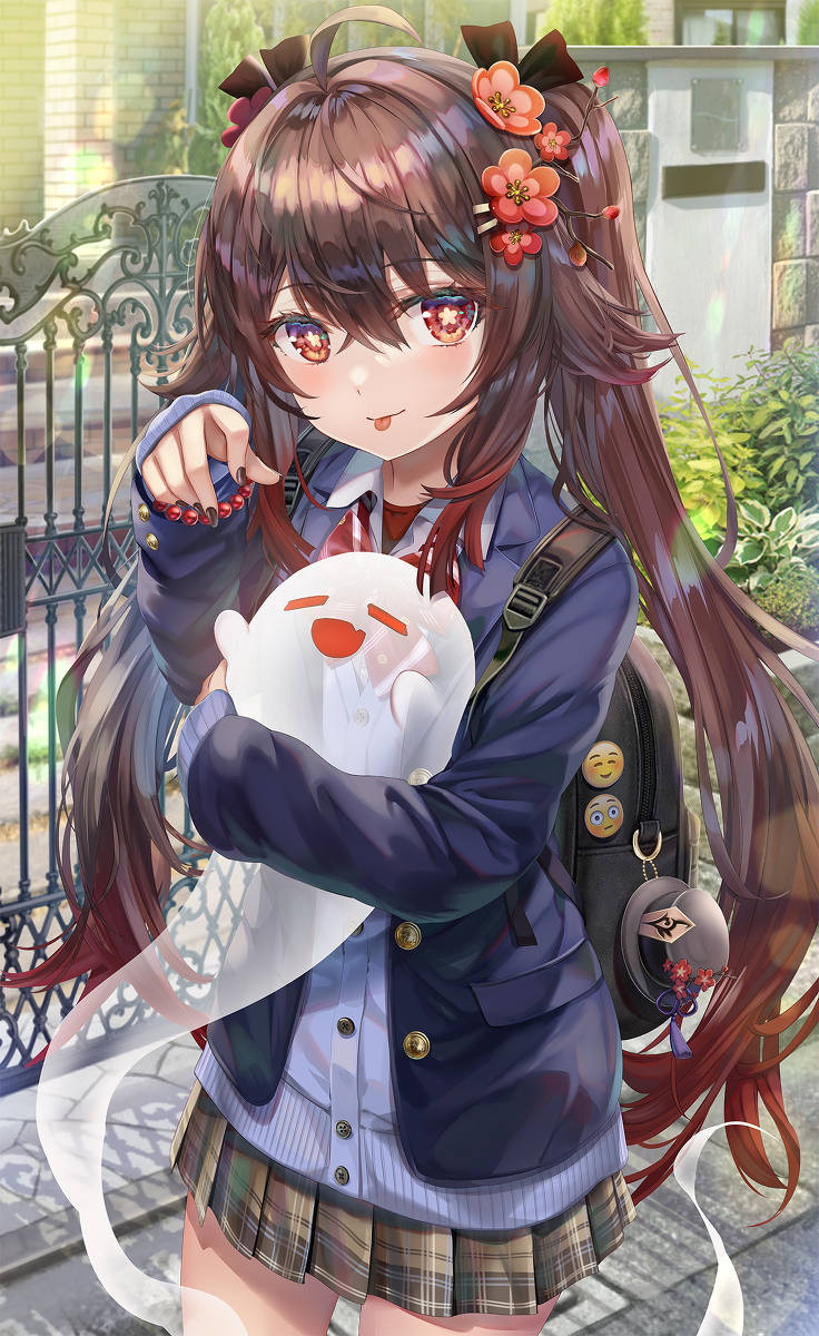 This is a pixiv picture whose title is JK胡桃ちゃん.