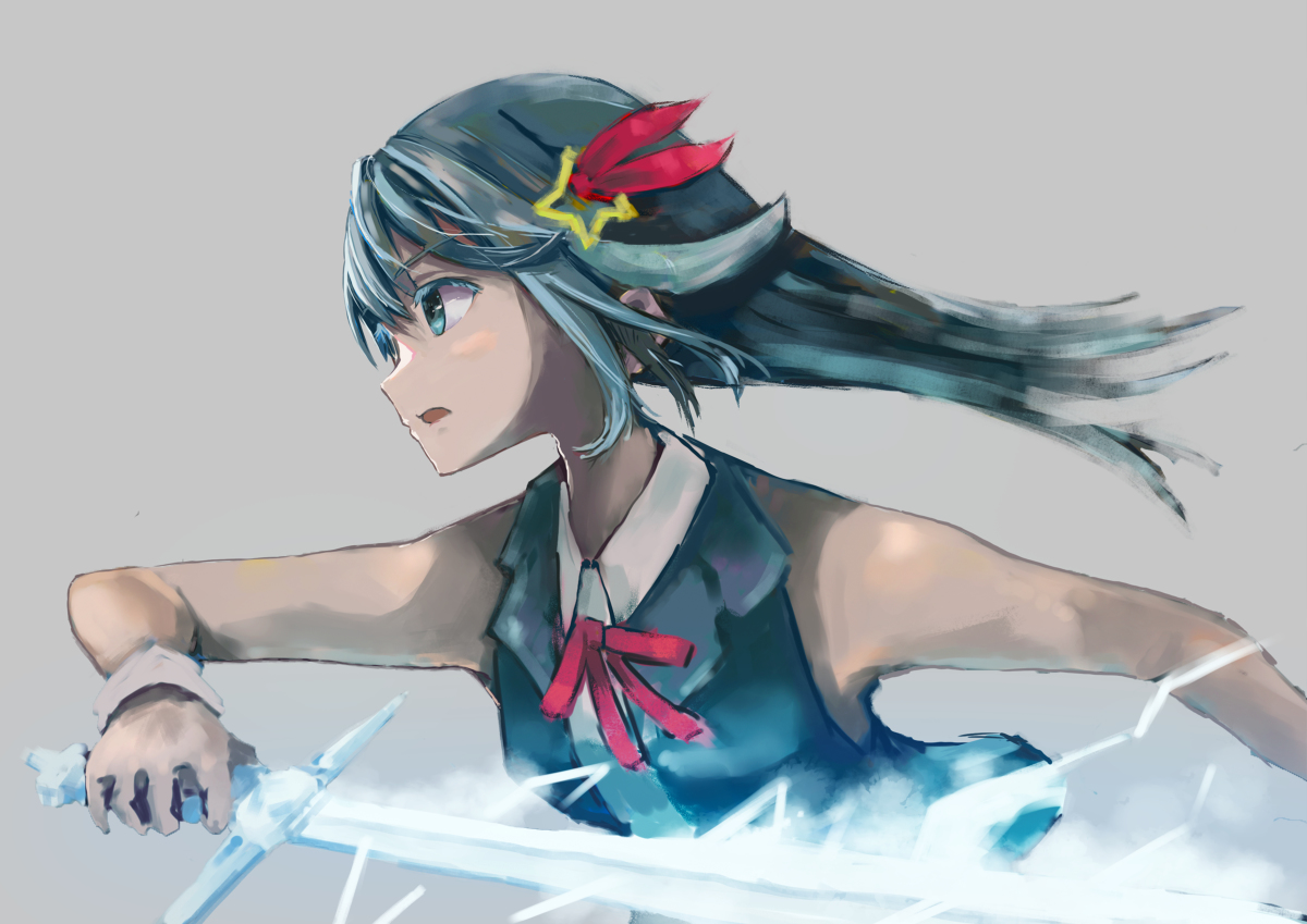 This is a pixiv picture whose title is 氷の剣.