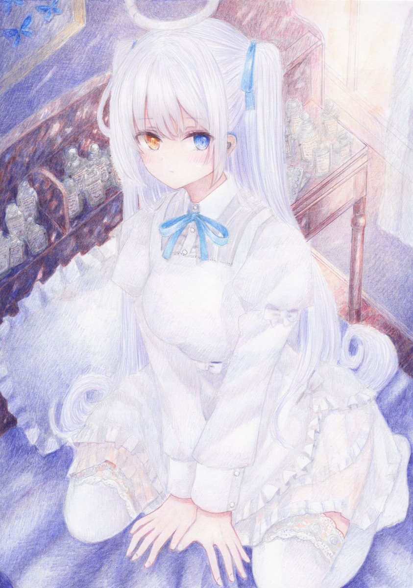 This is a pixiv picture whose title is 天使みたい.