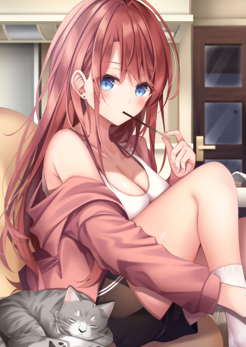 This is a pixiv picture whose title is 仕事後の時間.
