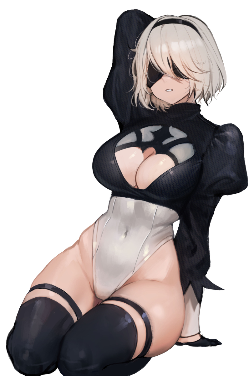 This is a pixiv picture whose title is 2B.