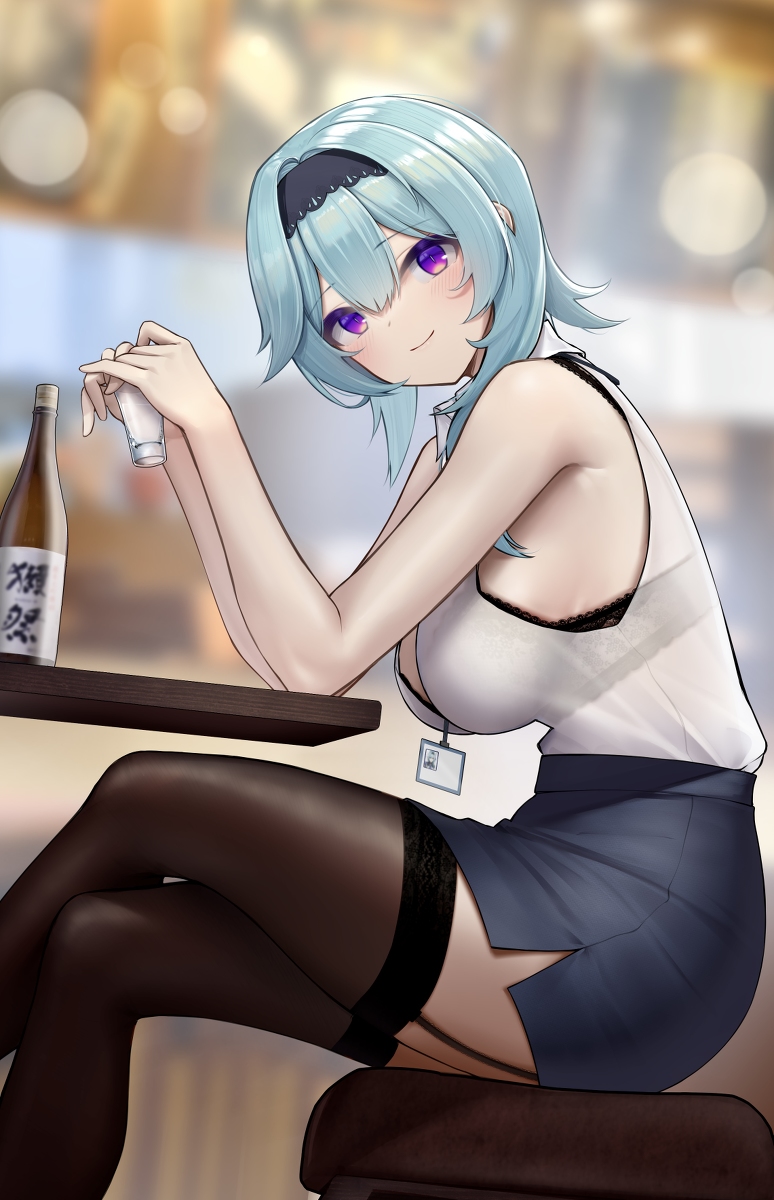 This is a pixiv picture whose title is ね、このあと二人で飲みに行かない？.