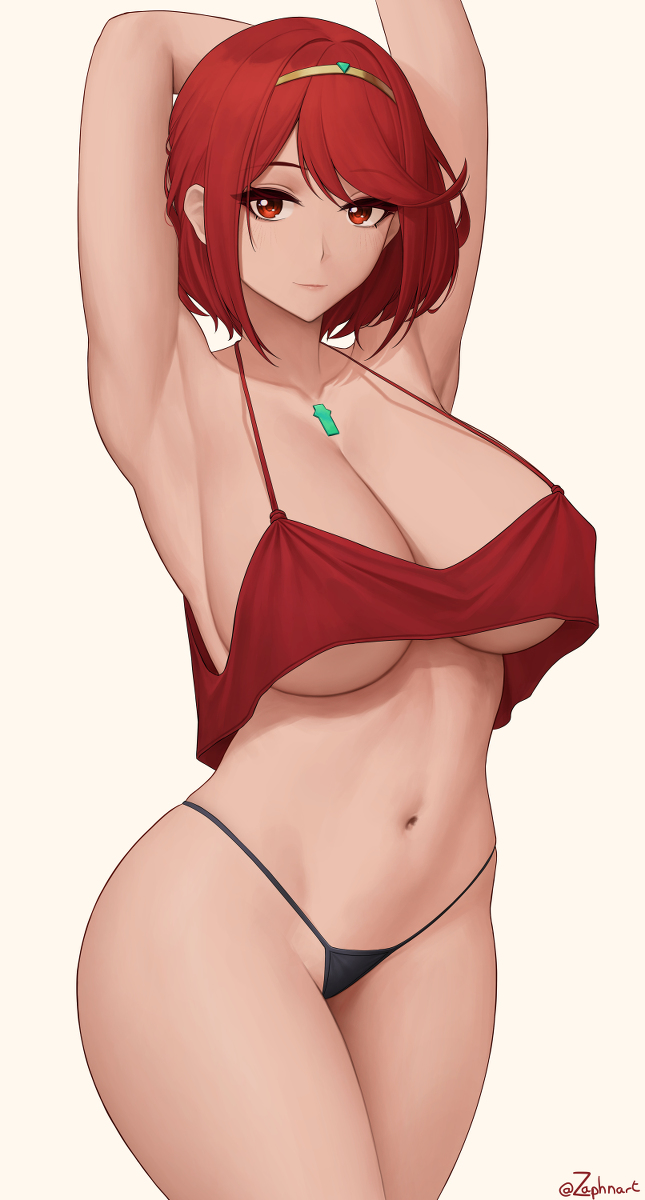 This is a pixiv picture whose title is [ゼノブレイド2] ホムラ / Pyra.