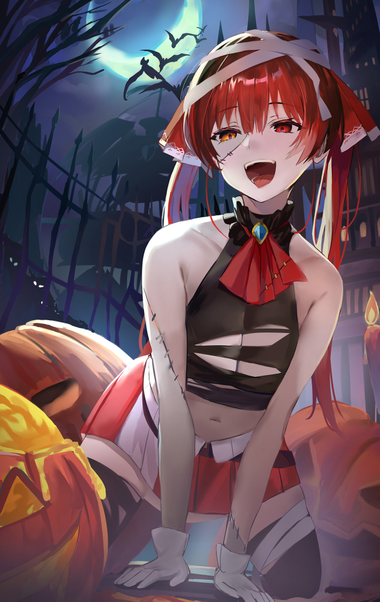 This is a pixiv picture whose title is 宝鐘マリン🎃.