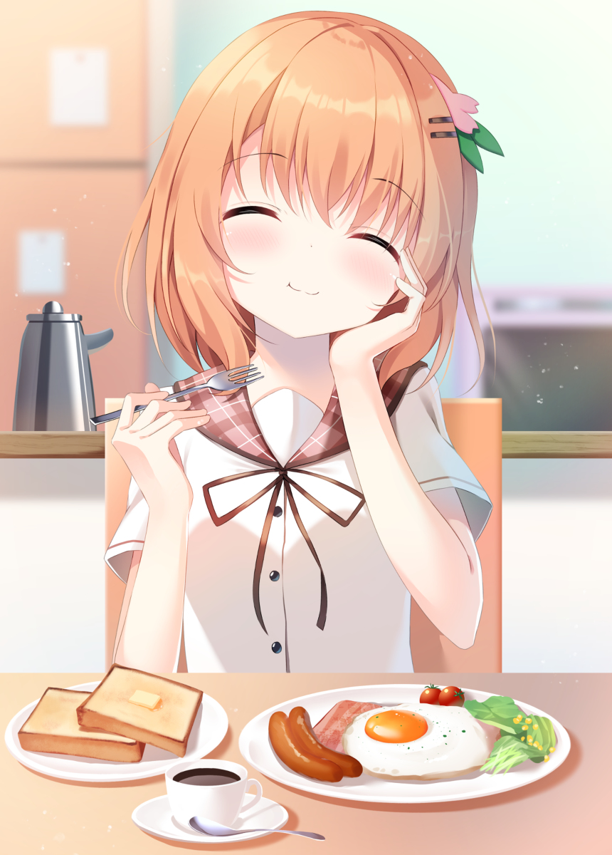 This is a pixiv picture whose title is もぐもぐココアちゃん.