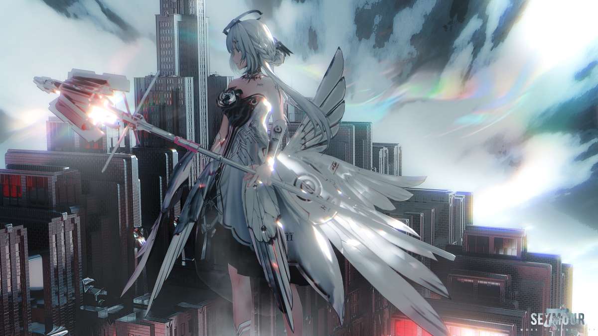 This is a pixiv picture whose title is 祈晓织翼.