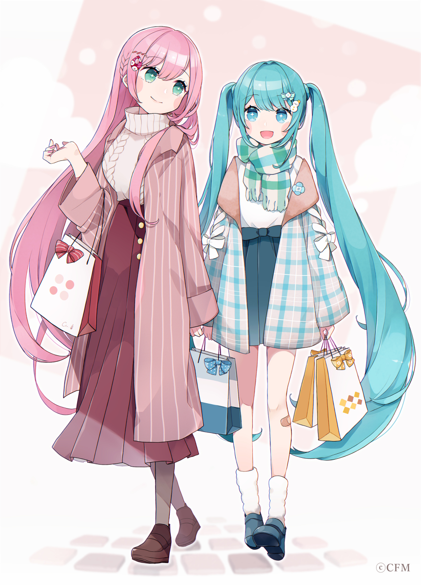 This is a pixiv picture whose title is 〈告知〉初音ミク クリスマス2021 / セガプライズ.