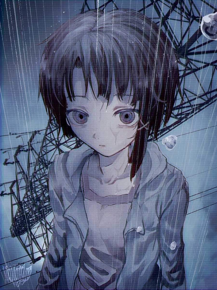 This is a pixiv picture whose title is serial experiments lain..