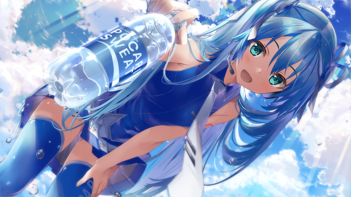 This is a pixiv picture whose title is ポカリミクさん.