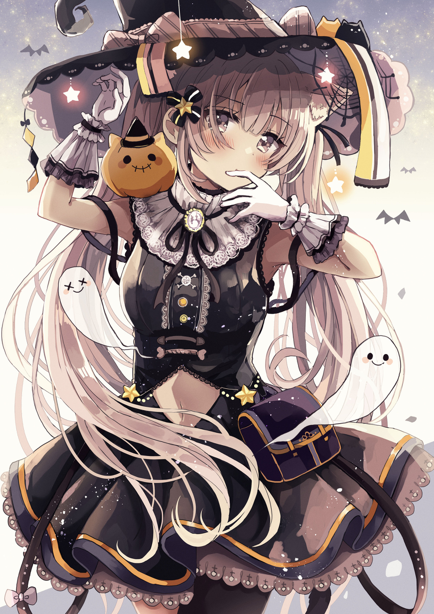 This is a pixiv picture whose title is 魔女っ子ハロウィン.