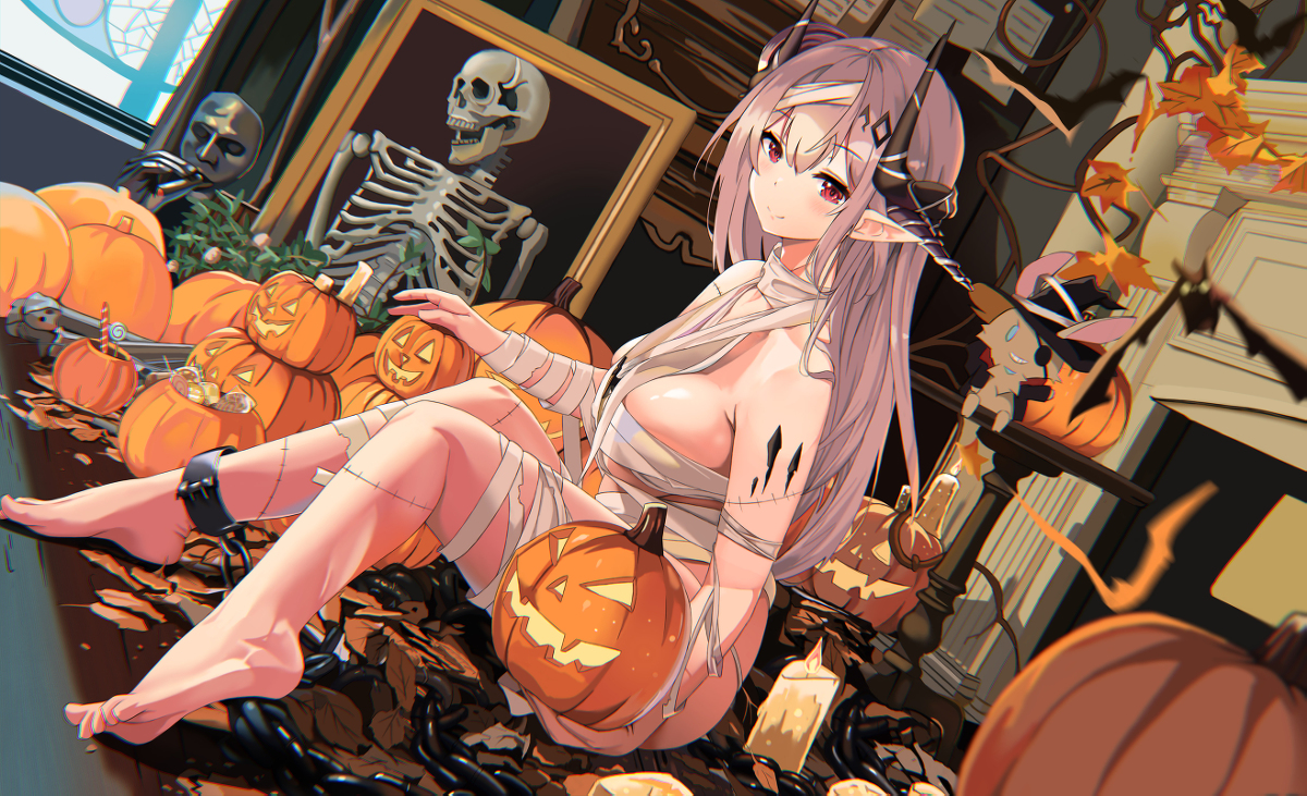 This is a pixiv picture whose title is happy halloween.