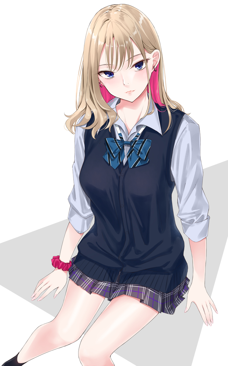 This is a pixiv picture whose title is クール系ギャルJK.