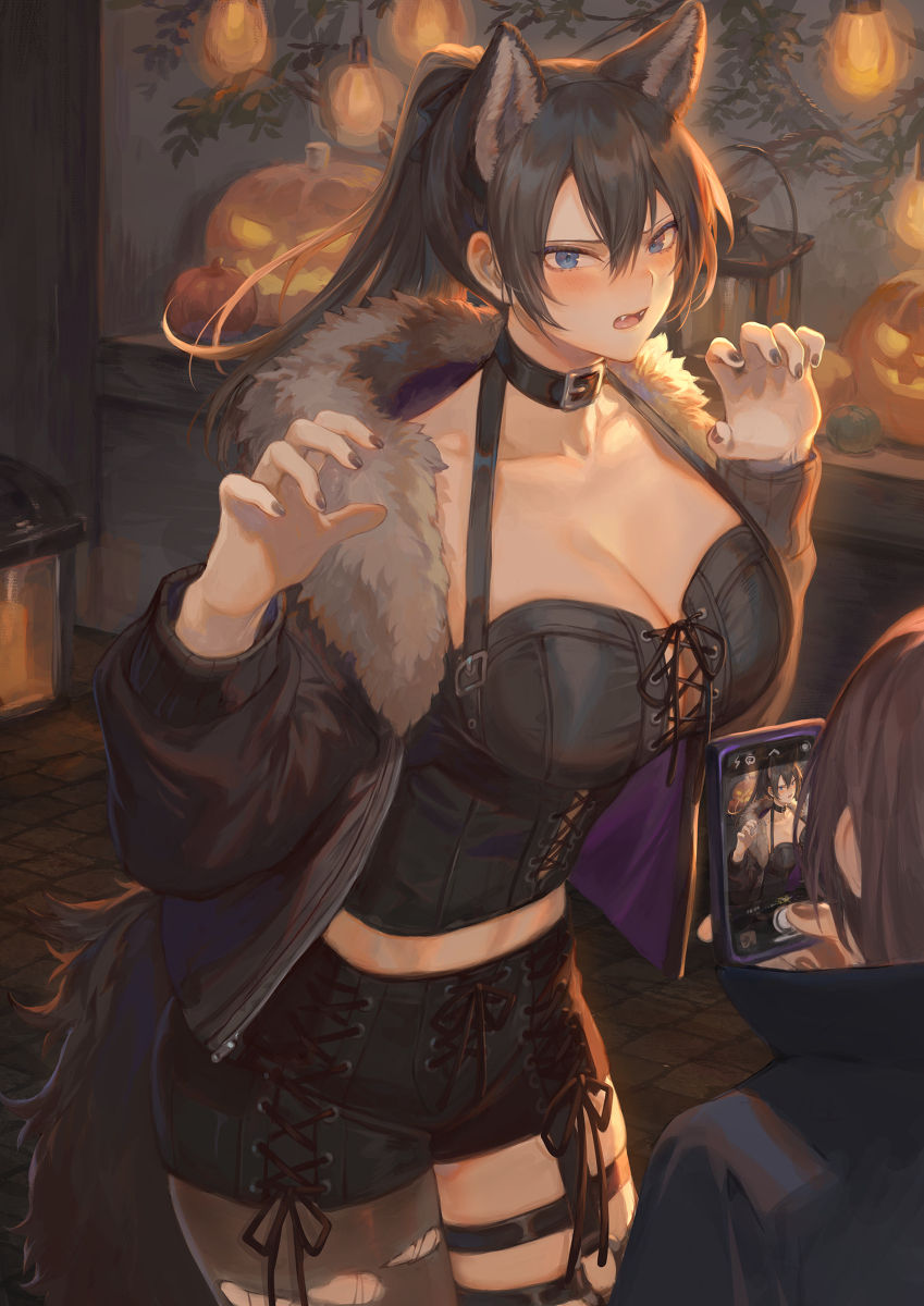 This is a pixiv picture whose title is 「が、がおー……」.