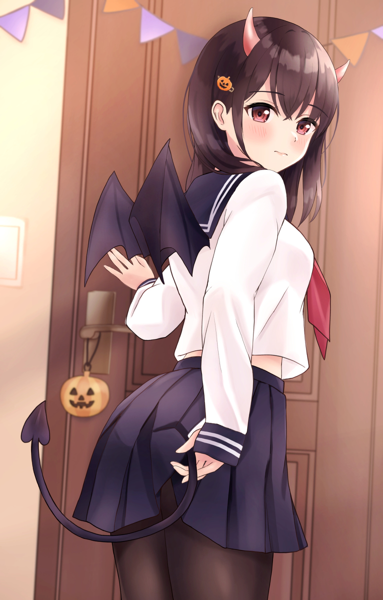 This is a pixiv picture whose title is 「トリックオアトリート」.