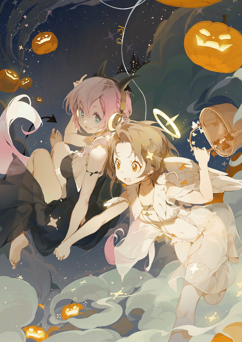 This is a pixiv picture whose title is Halloween.