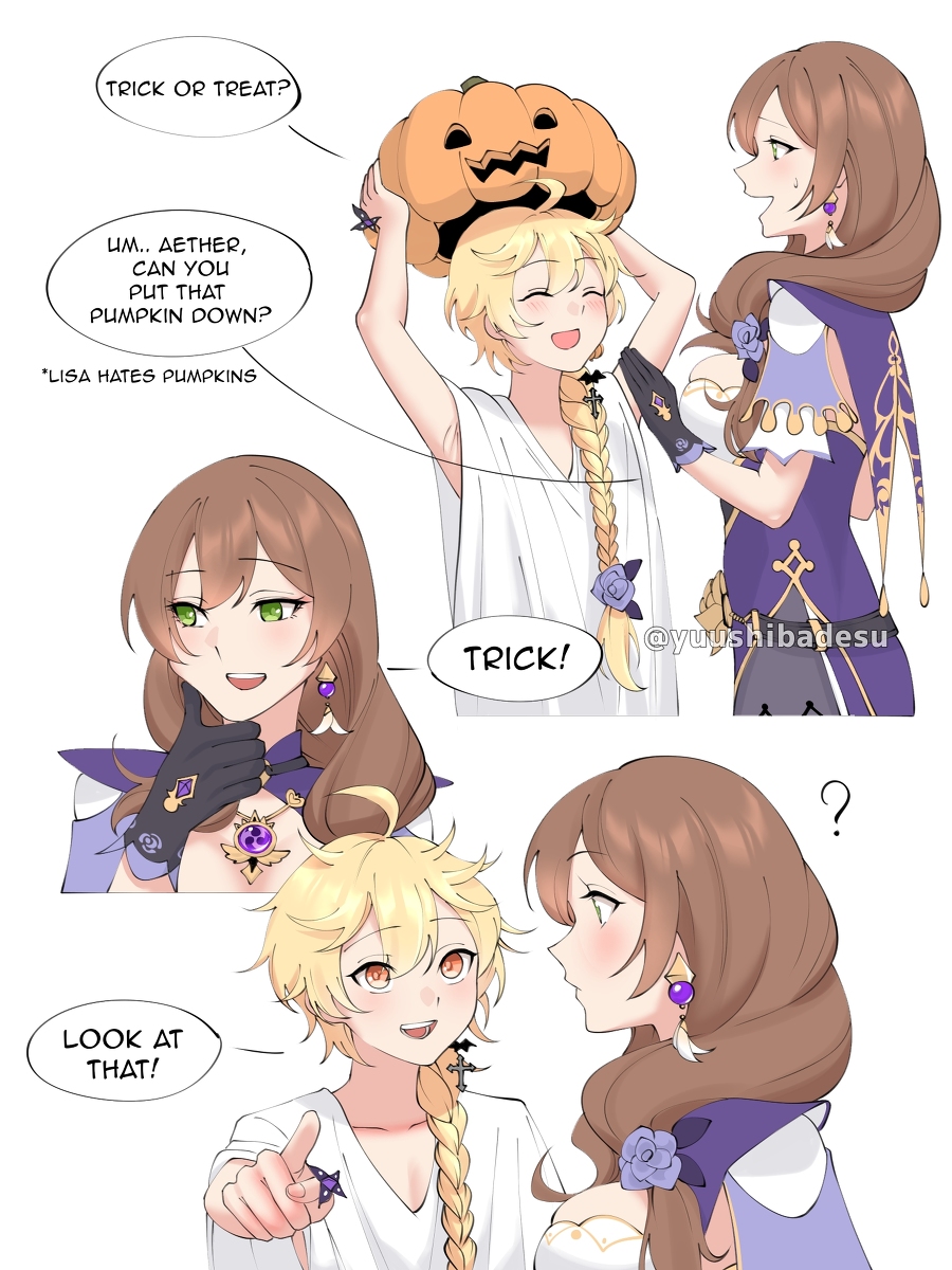 This is a pixiv picture whose title is Trick or Treat.
