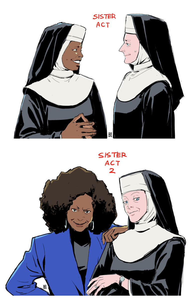 This is a pixiv picture whose title is Sister Act（天使にラブソングを）関連.