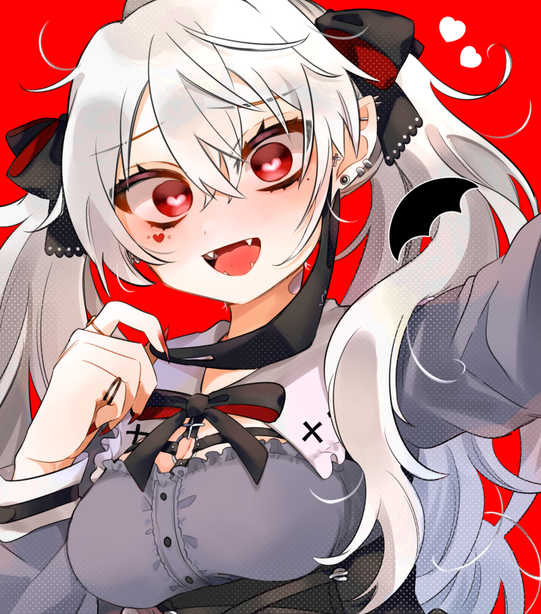 This is a pixiv picture whose title is 自撮り.