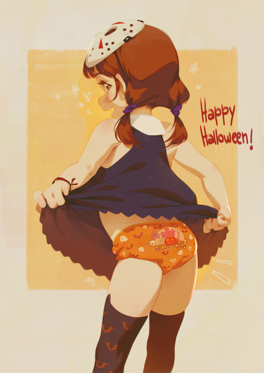 This is a pixiv picture whose title is Spooky panties!.